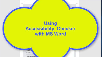 Using Accessibility Checker with MS Word on PC