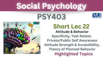 PSY403 Short Lecture 22_Attitude & Behavior_Test-Retest_Theory of Planned Behavior_Psy403 lec 22