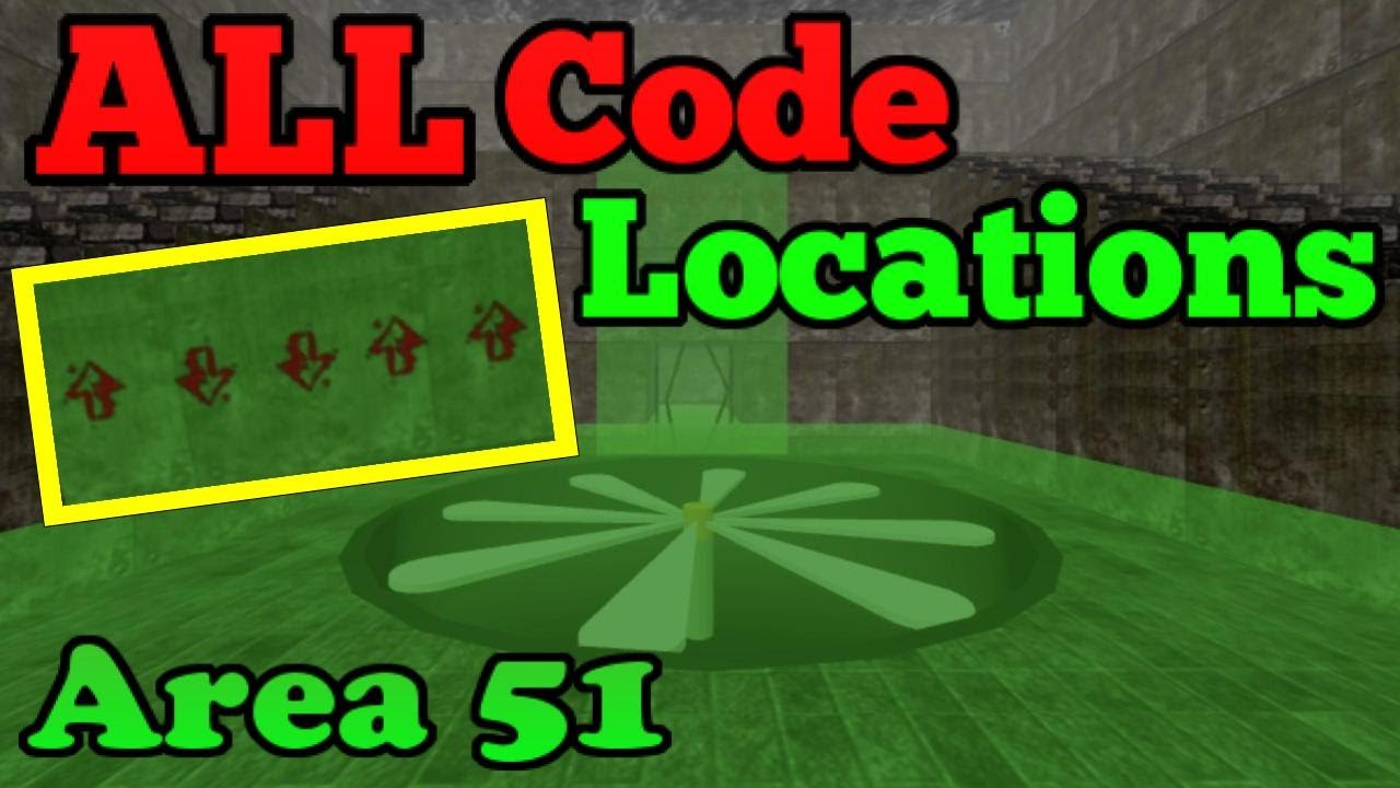 Every Code Location Arrow Code Roblox Survive And Kill The Killers In Area 51 Youtube - roblox survive the killers in area 51 code