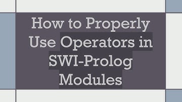 How to Properly Use Operators in SWI-Prolog Modules
