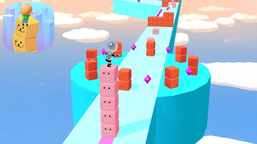 Cube Surfer! MAX LEVEL GAMEPLAY - Android and iOS games Relaxing Runner Cubes - Level 77-98 YTGJI75P