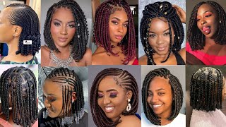 New 2023 Knotless Bob Braids Hairstyles For Black Women | Bob Braids Hairstyles for Ladies