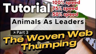 Tutorial #41 with Tabs - The Woven Web Thumping - Animals As Leaders - Tosin Abasi not Tim Henson :P