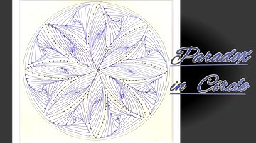 How to draw a Complex Zentangle Paradox in Circle / Zentangle Pattern for Beginners