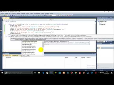 Visual Basic Msgbox "como funciona la lista de msgbox para usar Hola mundo"