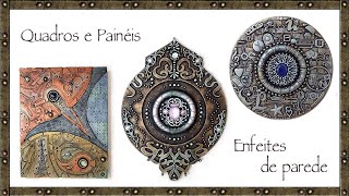 3 idéias de QUADROS / PAINÉIS de parede | Compilado enfeites de parede