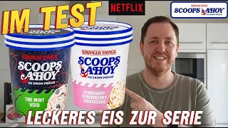 Stranger Things Scoops Ahoy Eis: Starcourt Strawberry Cheesecake & The Mint Void im Test