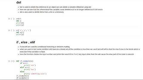 Del keyword in python