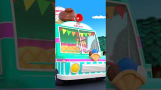 Wheels On The Ice Cream Truck #shorts #nurseryrhymes #vehiclesong #carcartoons