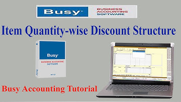 Item Quantity wise Discount Setup in Busy | How to Enable Discount in Busy Software