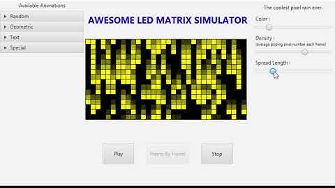 RGBW Led Matrix Controller : first simulator test.