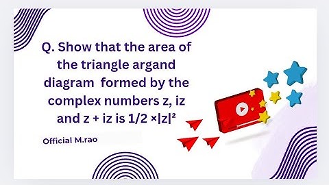 Area of the triangle argand diagram @Manishrao95