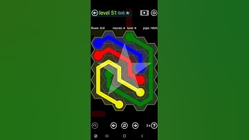 How To Solve Flow Free Hexes Sampler Level 51 6x6 Board Easy Walk Through Solution Walkthrough