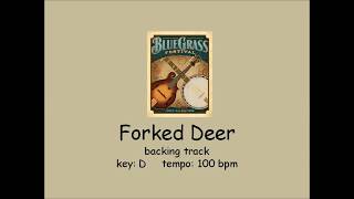 Video thumbnail of "Forked Deer  - bluegrass backing track"