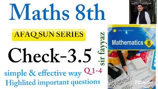 Maths class 8th | Check 3.5 | Unit 3 | exercise 3.5 | Q 1-4 | Financial Arithmetic | ex 3.5