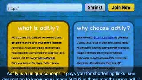 How to make 5000$ on the internet using adf.ly link shortening service