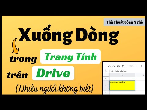 Cách xuống dòng trong Trang Tính trên Drive (2020) I Thủ Thuật Công Nghệ