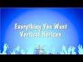 Everything You Want - Vertical Horizon (Karaoke Version)