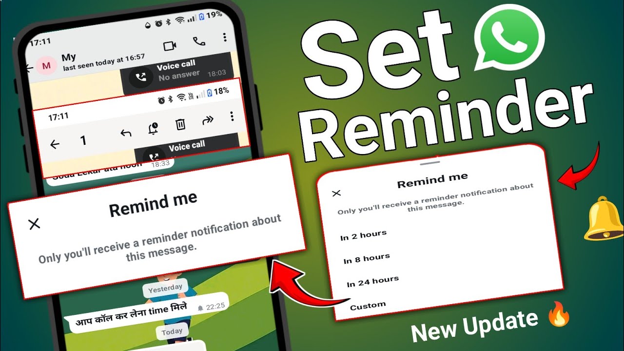 How to Set Reminder in WhatsApp 🔔 | WhatsApp New Update 2025 - YouTube