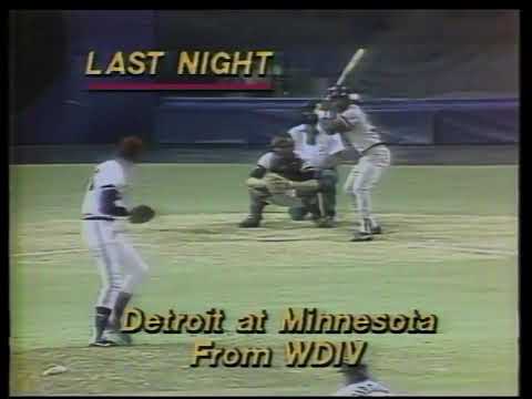 July 14 1984 Detroit Tigers 6 Minnesota Twins 5 Gibson Scores Controversial Run