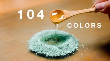 MAKING PAINT💧: 104 COLORS | art asmr