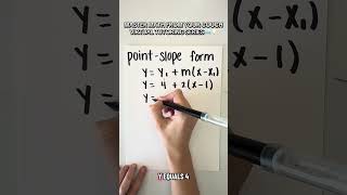Finding the Y-Intercept Using Point-Slope Form, Algebra, Math Help