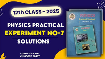 "Experiment No.7 | CURRENT SENSITIVITY | Class 12 Physics Practical"