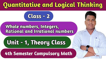 4th Semester Compulsory Math ll SEC 2 ll Quantitative and Logical Thinking ll Class by Sukant Sir