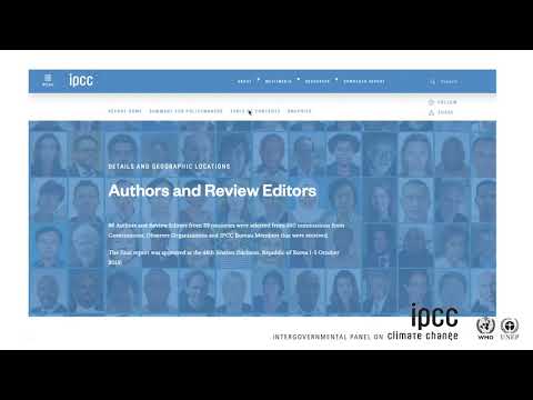IPCC Website - How to find authors