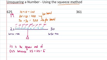 Finding a Square Root Without Using a Calculator - The Squeeze Method