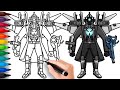 How to draw new upgraded titan cameraman  skibidi toilet multiverse  easy step by step drawing
