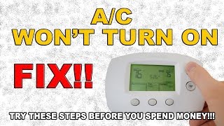 AC WON'T TURN ON FIX