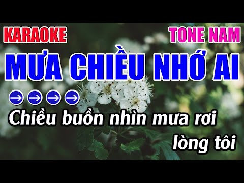 Mưa Chiều Nhớ Ai Karaoke Tone Nam Karaoke 9999 - Beat Mới