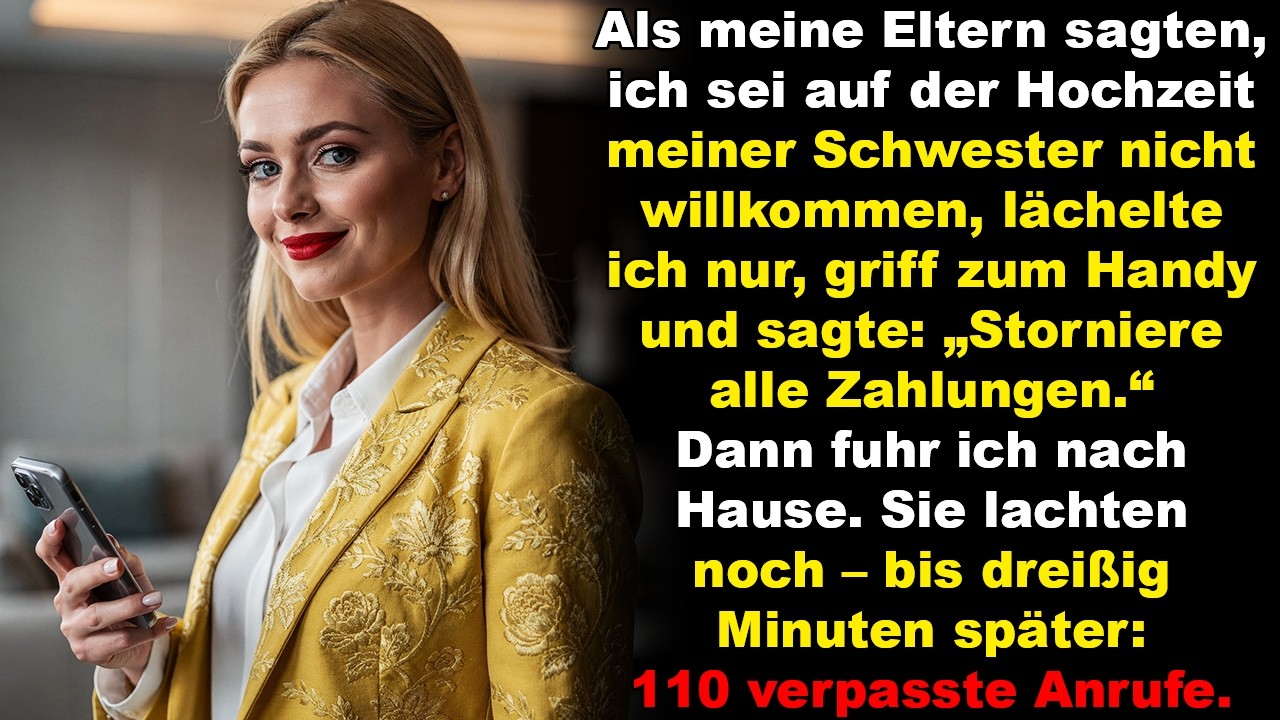 Sie haben mich von der Hochzeit ausgeschlossen – also holte ich mir meine 50.000 € zurück.