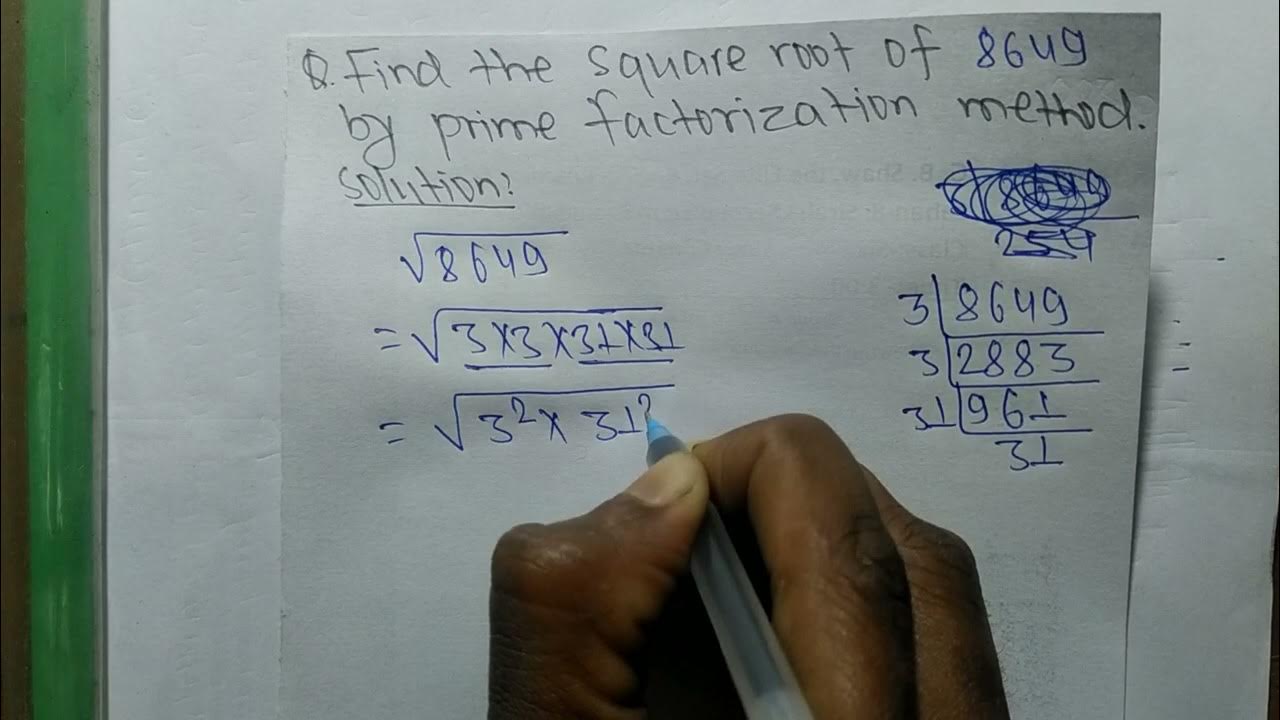 square-root-of-8649-l-prime-factorization-method-youtube