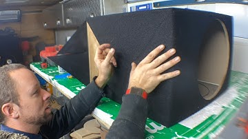 Carpetting The Largest Speaker / Subwoofer 🔊 Box Yet In Our Tiny DIY Shop