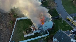 Drone Video Shows House Fire That Displaced Chesterfield Family