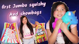 My first jumbo squishy, showing my squishy and slime EKKA showbags!