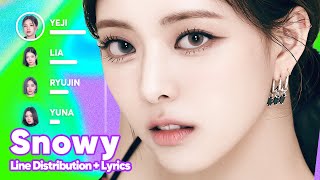 ITZY- Snowy (Line Distribution + Lyrics Karaoke) PATREON REQUESTED