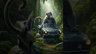 #DreamScreenAI car and there's a monkey in it