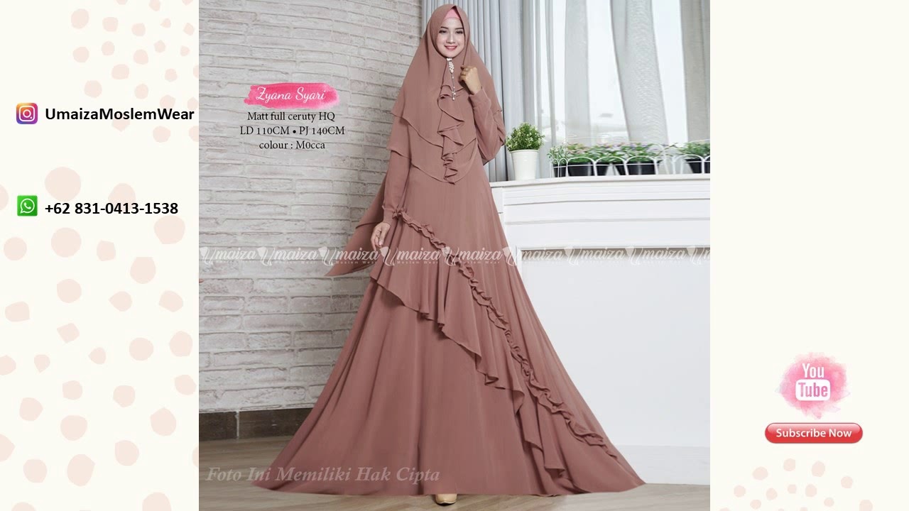 Model Baju  Gamis  Brokat  Modern Untuk Orang  Gemuk  WA 62 