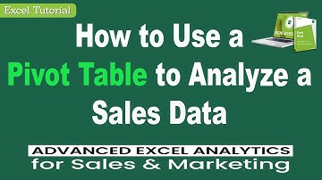 How to use a Pivot Table to Analyze SALES DATA in Excel