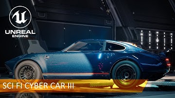 SciFi Cyber Car 3 Unreal Engine Vehicle Asset