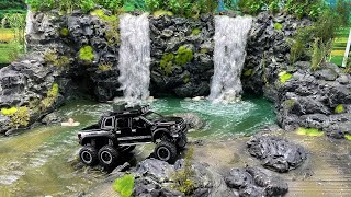 How To Make Untra-Realistic Diorama Waterfall  Epoxy Resin Art \/ Clay Artist