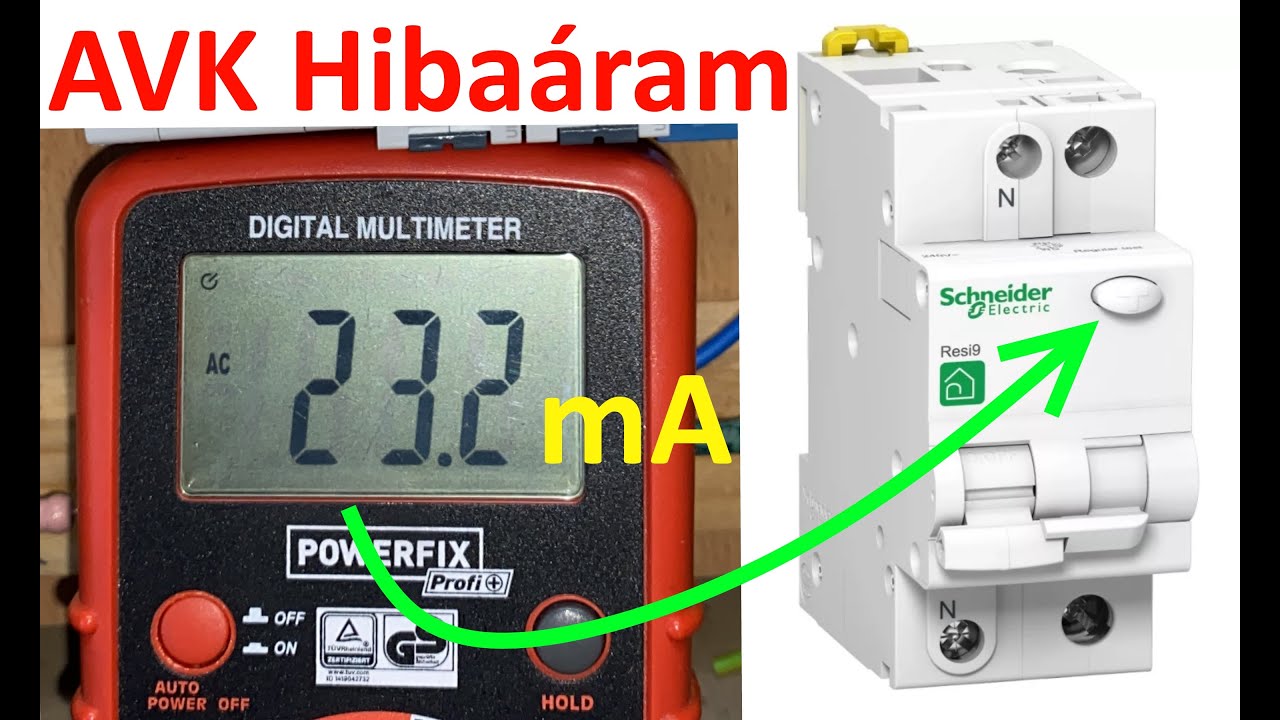 Villanyszerelés_5: Áram - védőkapcsoló, lekapcsolási áram?? Hibaáram szimulálása!