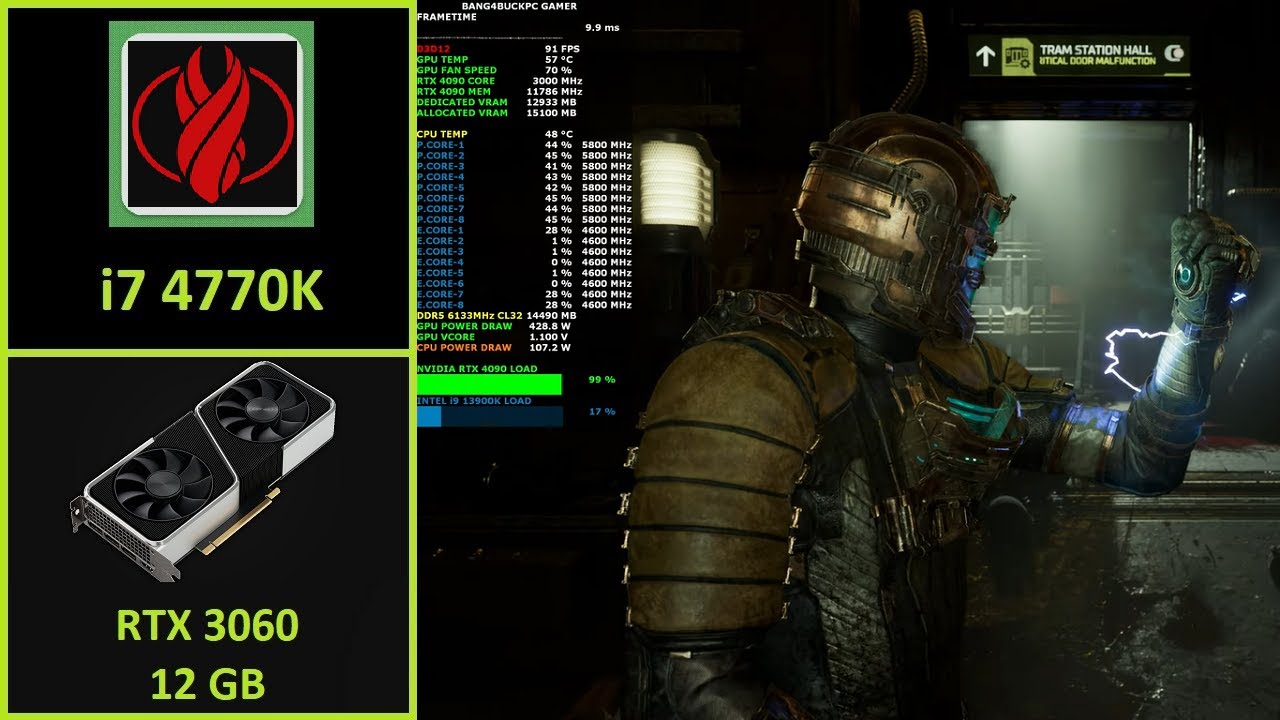 Dead Space Remake - RTX 3060 12GB | Core i7 4770K | 16 GB RAM - YouTube