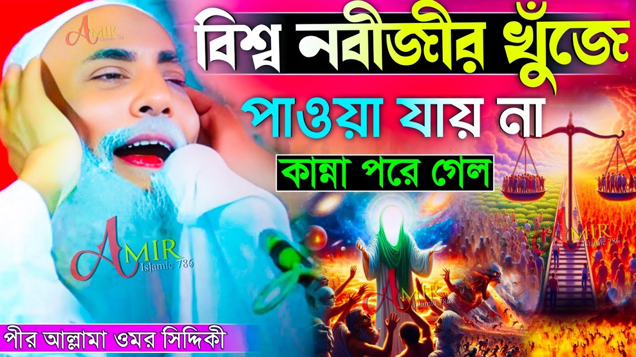 বিশ্ব নবীজীর খুঁজে পাওয়া যায় না┇কান্না ভরা ওয়াজ┇পীর আল্লামা ওমর সিদ্দিকী┇Pir Allama Omar Siddiqui