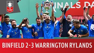 Binfield 2-3 Warrington Rylands | Wembley hat-trick dream come true! | FA Vase final highlights