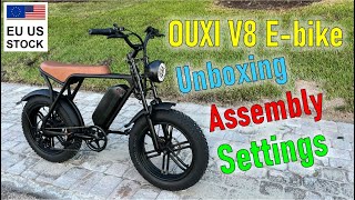 Ouxi V8 or CrossBoss or Voltsteed V8 E-Bike Unboxing Assembly & Settings