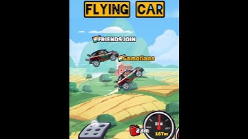 Flying Car in the Sky l Hill Climb Racing 2 #shorts #games